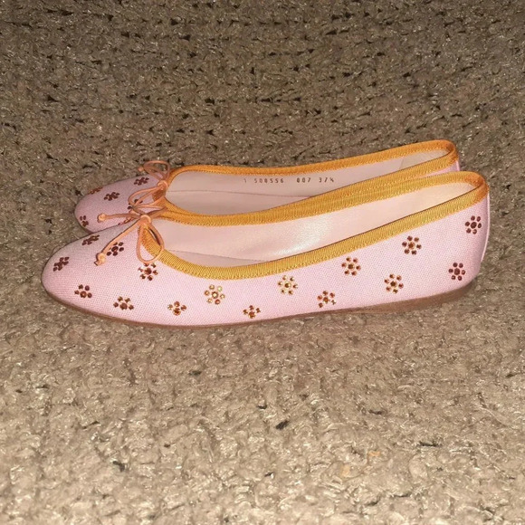 JENNY WALTON X PRETTY BALLERINAS-Pink/Orange-Swarovski Crystals-Sz 37.5-NWOB - Picture 2 of 8